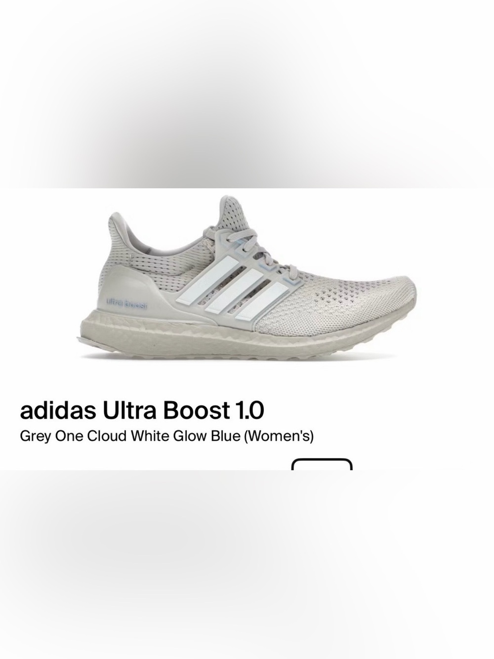 adidas Ultra Boost 1.0 women’s Sneakers - Grey / White NWT
